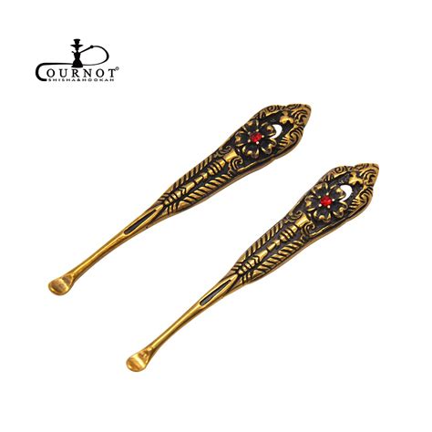 Luxury Brass Pharaoh's Pattern Metal Snuff Spoon Sniffer Snorter Powder ...