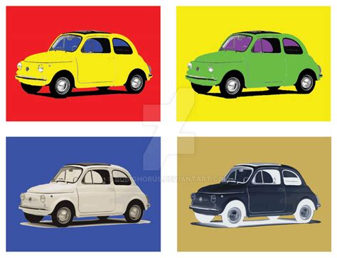 fiat 500 pop art by bobighorus on DeviantArt