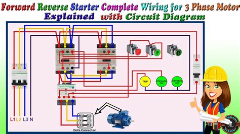 3 Phase Motor Reverse Forward Circuit Diagram