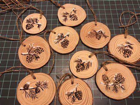 Wood burned ornaments | Wood burning crafts, Wood christmas ornaments, Wood burning stencils