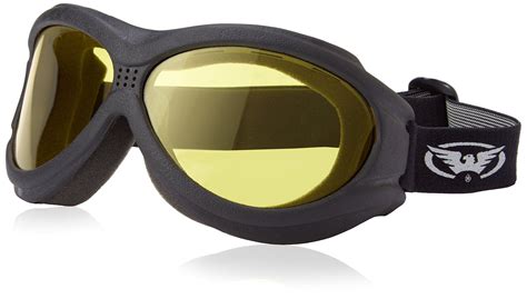 Big Ben Yellow Goggles Motorcycle Biker over glasses Anti-Fog Lenses ...