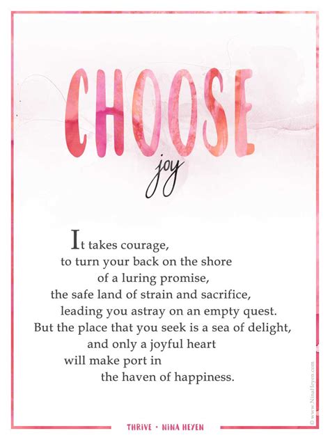 "Choose Joy" | A Poem from the THRIVE Collection | Nina Heyen