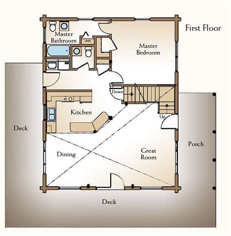 Loft log cabin floor plans - conqust