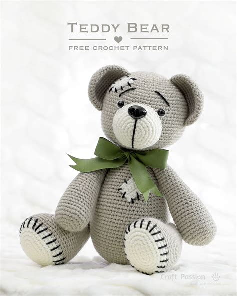 Crochet Teddy Bear - Free Amigurumi Pattern • Craft Passion