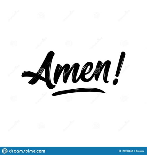 Amen - Hand Written Vector Calligraphy Lettering Text Stock Vector ...