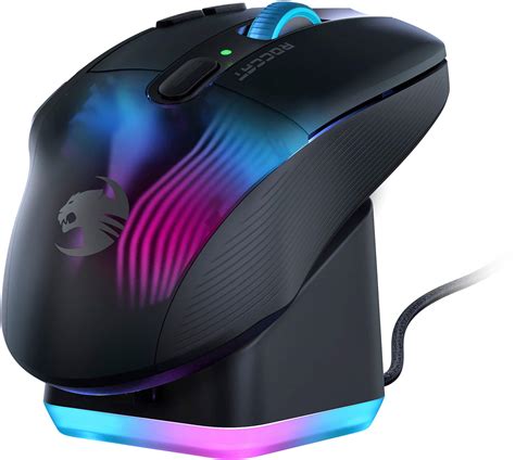 ROCCAT Kone XP Air Wireless Optical Gaming Mouse with Charging Dock and AIMO RGB Lighting Black ...