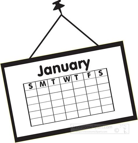 January Calendar Clip Art