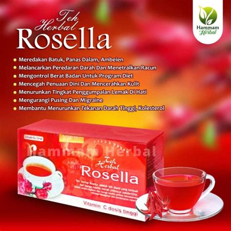 Teh Celup Herbal Bunga Rosela Rosella merah Meningkatkan Stamina Daya Tahan Tubuh | Lazada Indonesia