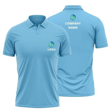 Sky Blue Polo T Shirt- Men Women Unisex Company Uniform Polo Shirt with ...