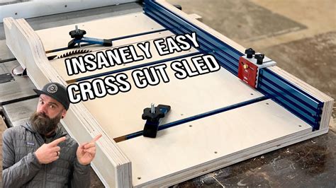 How to Build a Table Saw Sled || Table Saw Cross Cut Sled - YouTube