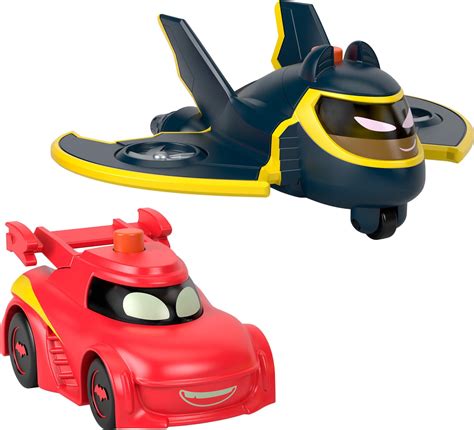 Fisher-Price DC Batwheels Light-Up 1:55 Scale Toy Cars, Redbird and Batwing, 2-Piece Preschool ...