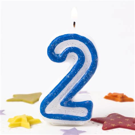 Buy Blue Number 2 Birthday Candle for GBP 0.59 | Card Factory UK