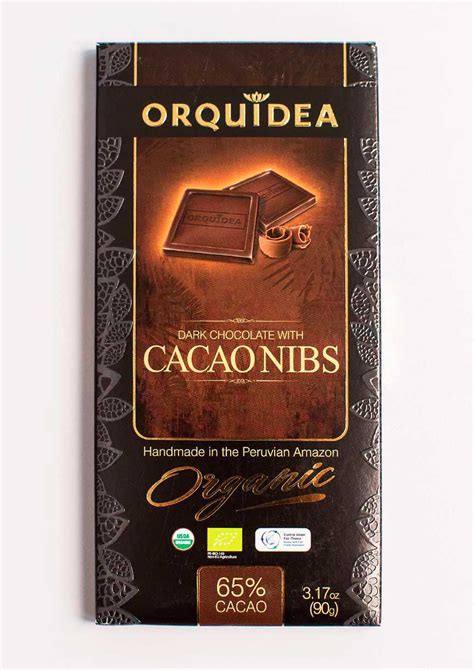 Dark Chocolate with Cacao Nibs Orquidea – ECO INKA SHOP