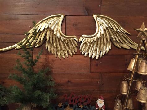 Metal Gold Angel Wings Hanging Wall Decor Rustic Vintage Set #Unbranded #Rustic | Hanging wall ...