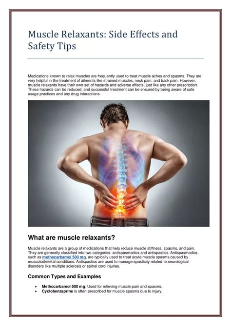 PPT - Muscle Relaxants: Side Effects and Safety Tips PowerPoint ...