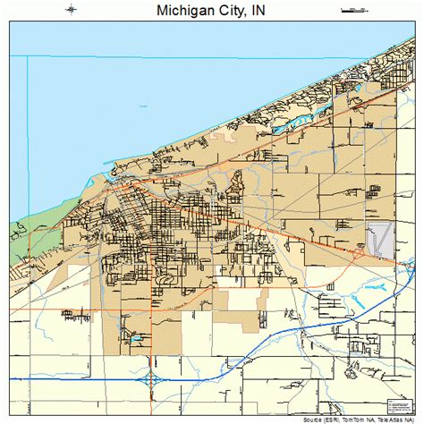 Michigan City Indiana Street Map 1848798