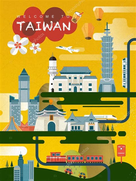 Taiwan travel poster design — Stock Vector © kchungtw #91559984