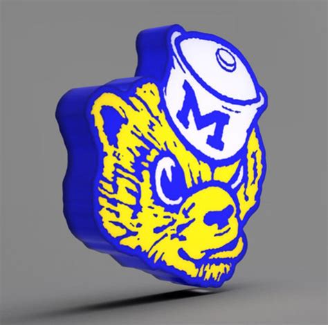 Michigan Wolverines Mascot LED Lightbox Sign / Lamp - Etsy