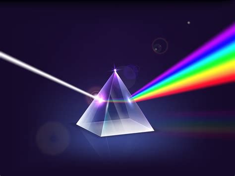 Realistic Detailed 3d Prism Light Spectrum. Vector 26288940 Vector Art ...