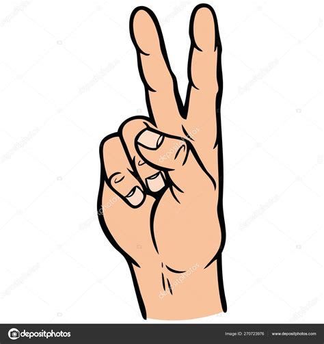 Cartoon Peace Sign Hand, Peace Sign Hand Vector Art Icons And Graphics ...