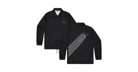 Frightened Rabbit Sing The Greys Lightning Bolt Coach Jacket Black