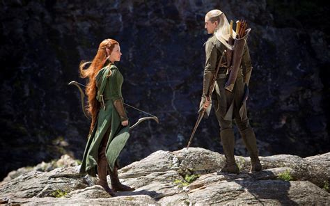 The Hobbit, Tauriel, Legolas, Redhead, Movies, Evangeline Lilly, Orlando Bloom, The Hobbit: The ...