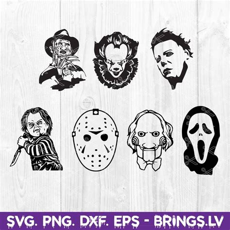 Horror Movie Killers SVG Bundle DXF PNG EPS Cut Files Halloween SVG | Horror movies, Halloween ...