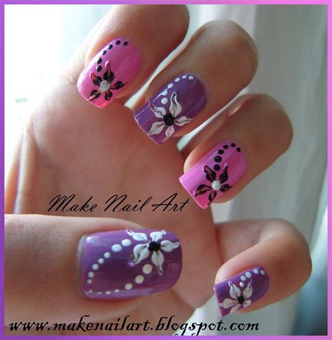 Easy And Beautiful Flower Nail Art Tutorial | Flower nails, Hawaiian flower nails, Flower nail art