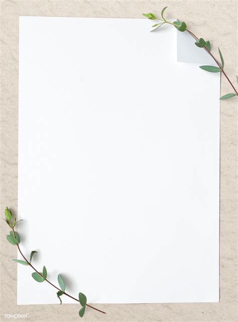 Blank Plain White Paper Template