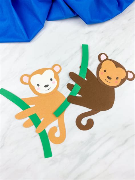 Handprint Monkey Craft For Kids [Free Template]