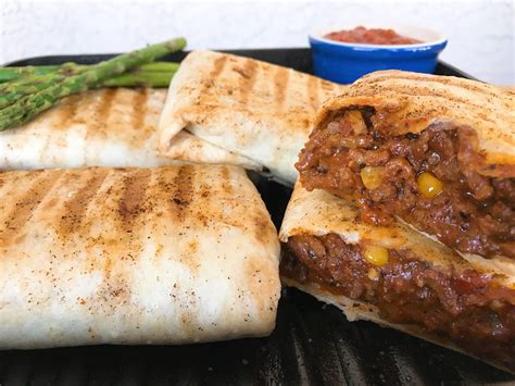 Grilled Beef and Cheese Burritos