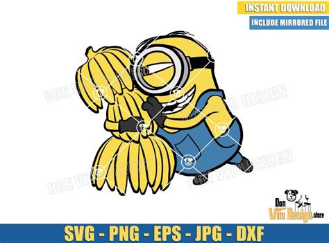 Funny Minion Bananas SVG PNG files Cricut Best Design