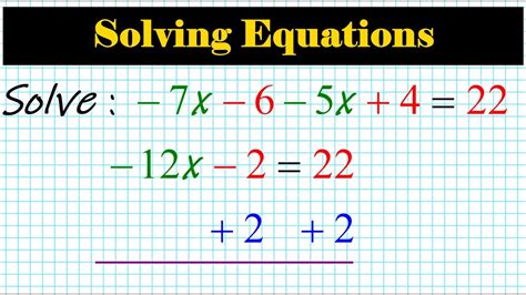 Solving Multi Step Equations Examples