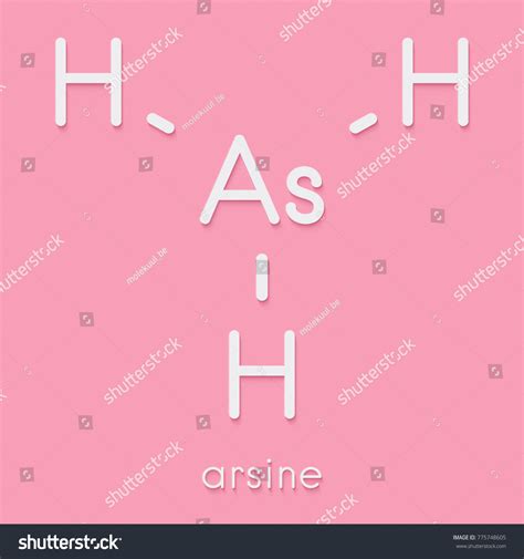 Arsine Molecule Inorganic Arsenic Compound Skeletal Stock Illustration ...