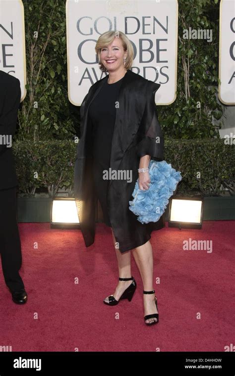 Actress Emma Thompson arrives for the 66th Annual Golden Globe Awards at the Beverly Hilton ...