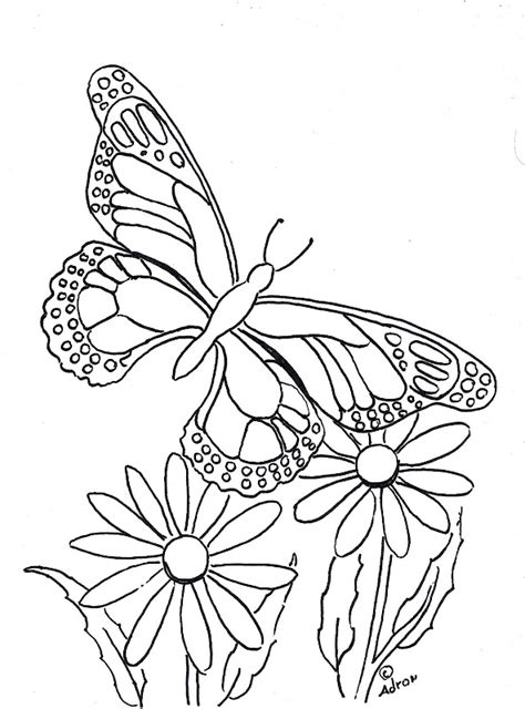 Printable Butterfly And Flower Coloring Pages - Best Coloring Pages Collections