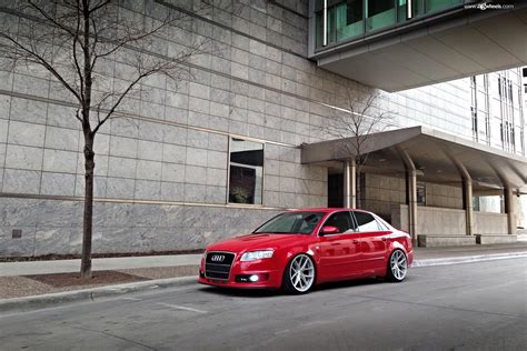 Red Audi A4 Gets Stylish Looks with Polished Avant Garde Wheels — CARiD.com Gallery