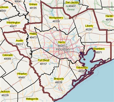 Houston Map By County - Ronna Chrystel