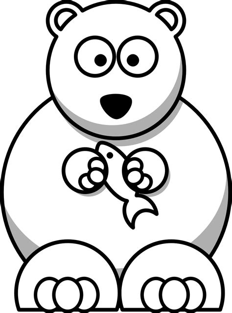 Cartoon Polar Bear Coloring Pages | Polar bear cartoon, Polar bear coloring page, Baby polar bears