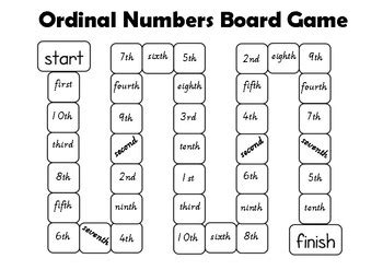 Ordinal Number Board Game by Bits and Bobs | Teachers Pay Teachers