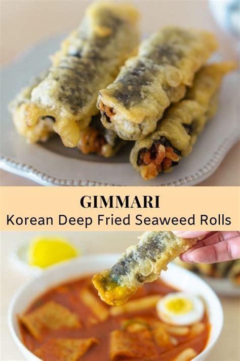 Gimmari (Korean Deep Fried Seaweed Rolls) | chopsticks and flour