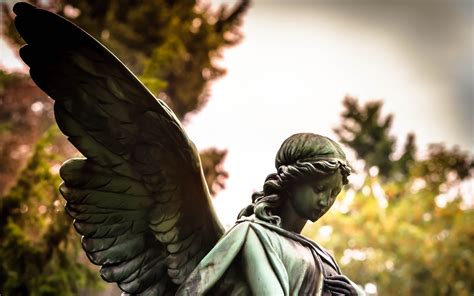 Download Man Made Angel Statue HD Wallpaper