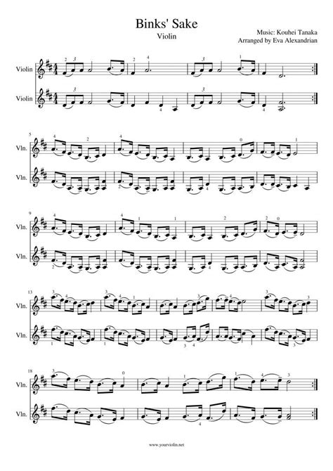 Binks Sake Sheet Music