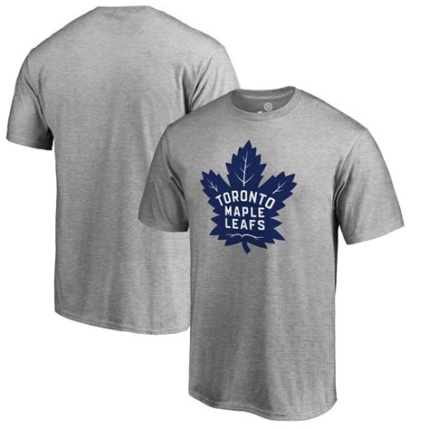 Men's Toronto Maple Leafs Gray Primary Logo T-Shirt