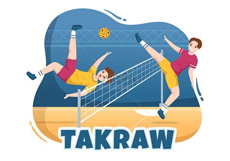 Gambar Ilustrasi Olahraga Sepak Takraw Terbaik Unduh Gratis di Lovepik