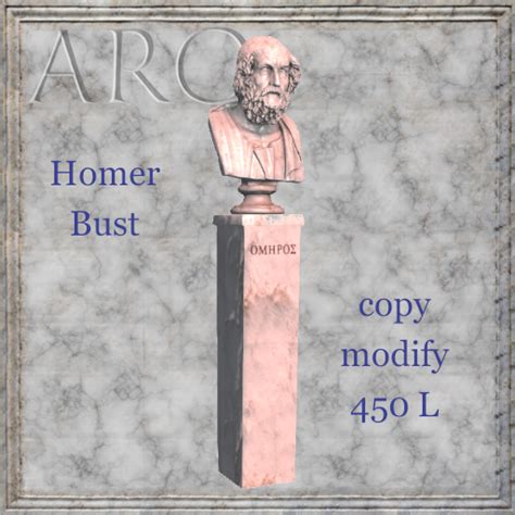 Second Life Marketplace - Homer Bust with plinth