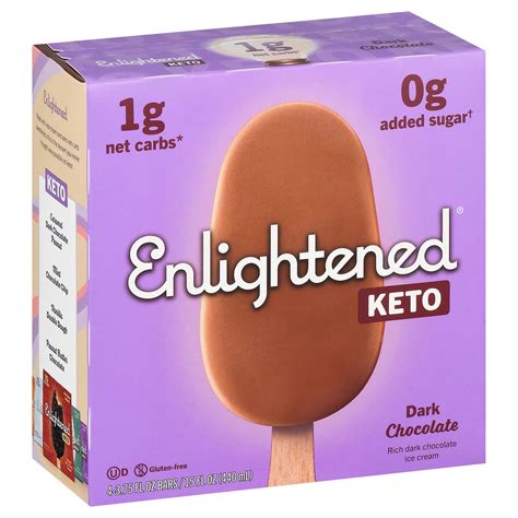 Enlightened Keto Collection Dark Chocolate Ice Cream Bars - Shop Bars ...