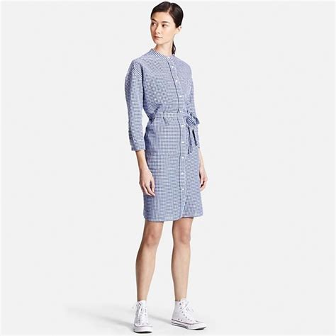 WOMEN LINEN COTTON 3/4 SLEEVE DRESS | UNIQLO | Linen women, Shirt blouse dress, Uniqlo dresses