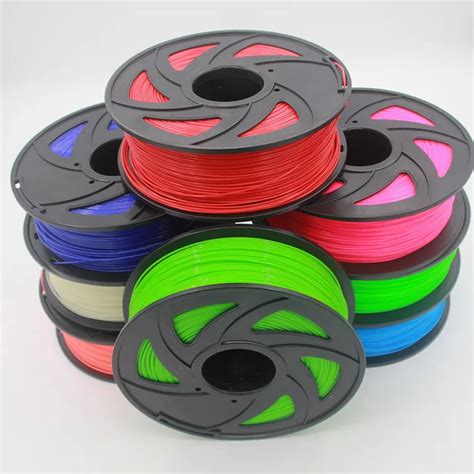 New 3D Printer Pen Filament 1.75mm Pen 100 Meters 3D PLA Filament 0.25KG/Roll Plastic Rubber ...