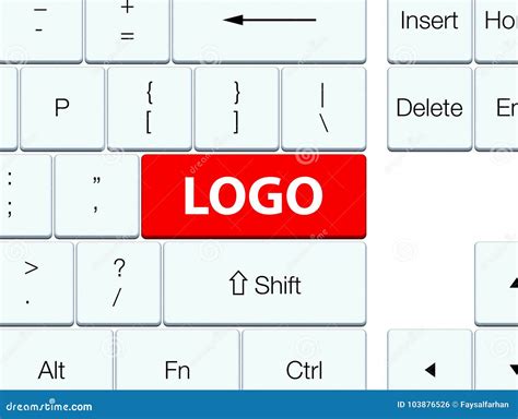 Logo red keyboard button stock illustration. Illustration of brand - 103876526